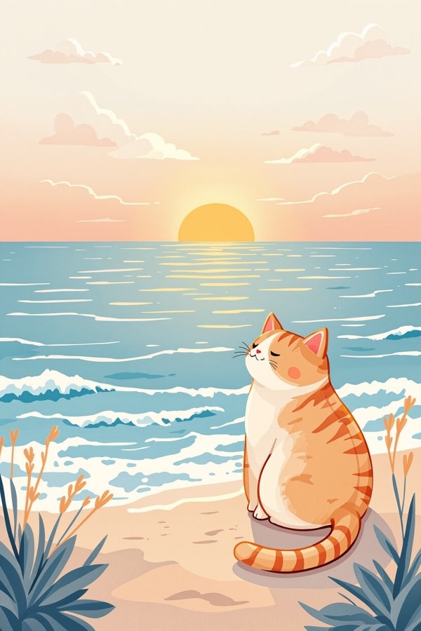 猫咪与海